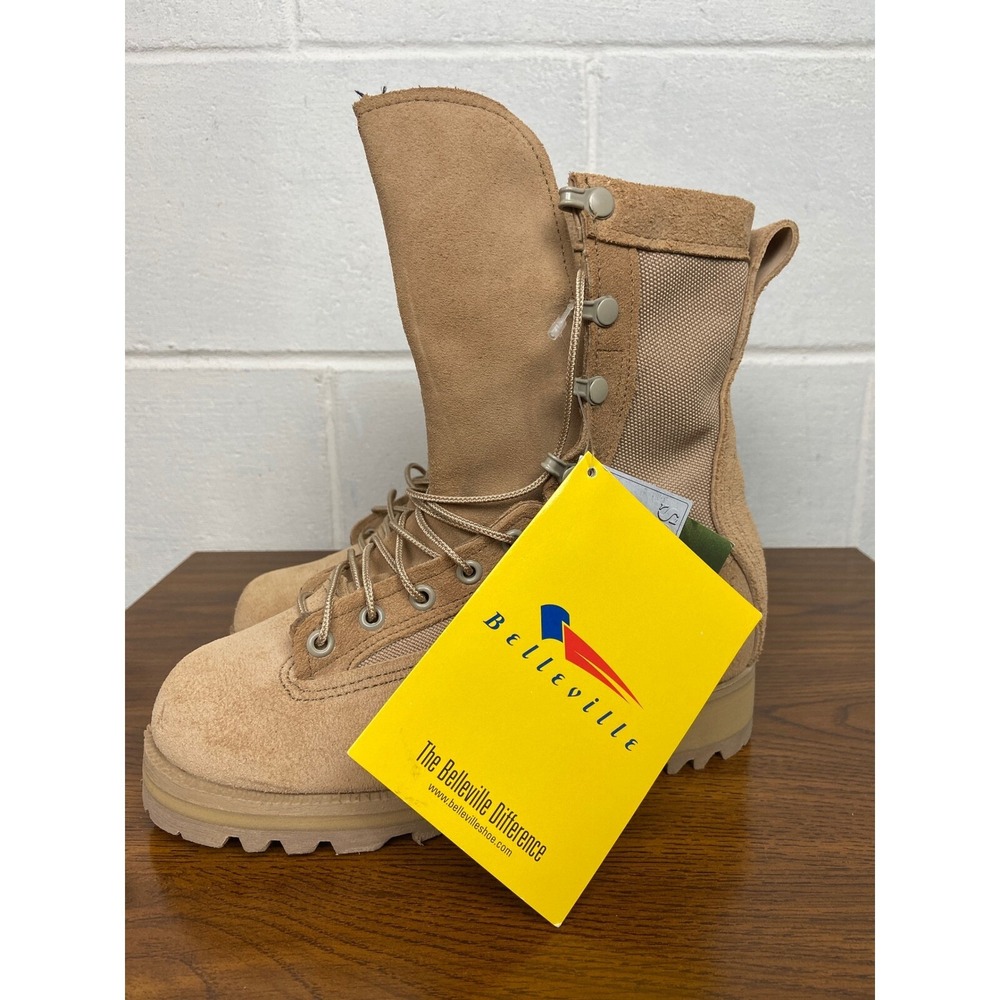 Belleville 790G Military Combat Boots Gore-Tex Waterproof Tan 03.5 XW - NEW